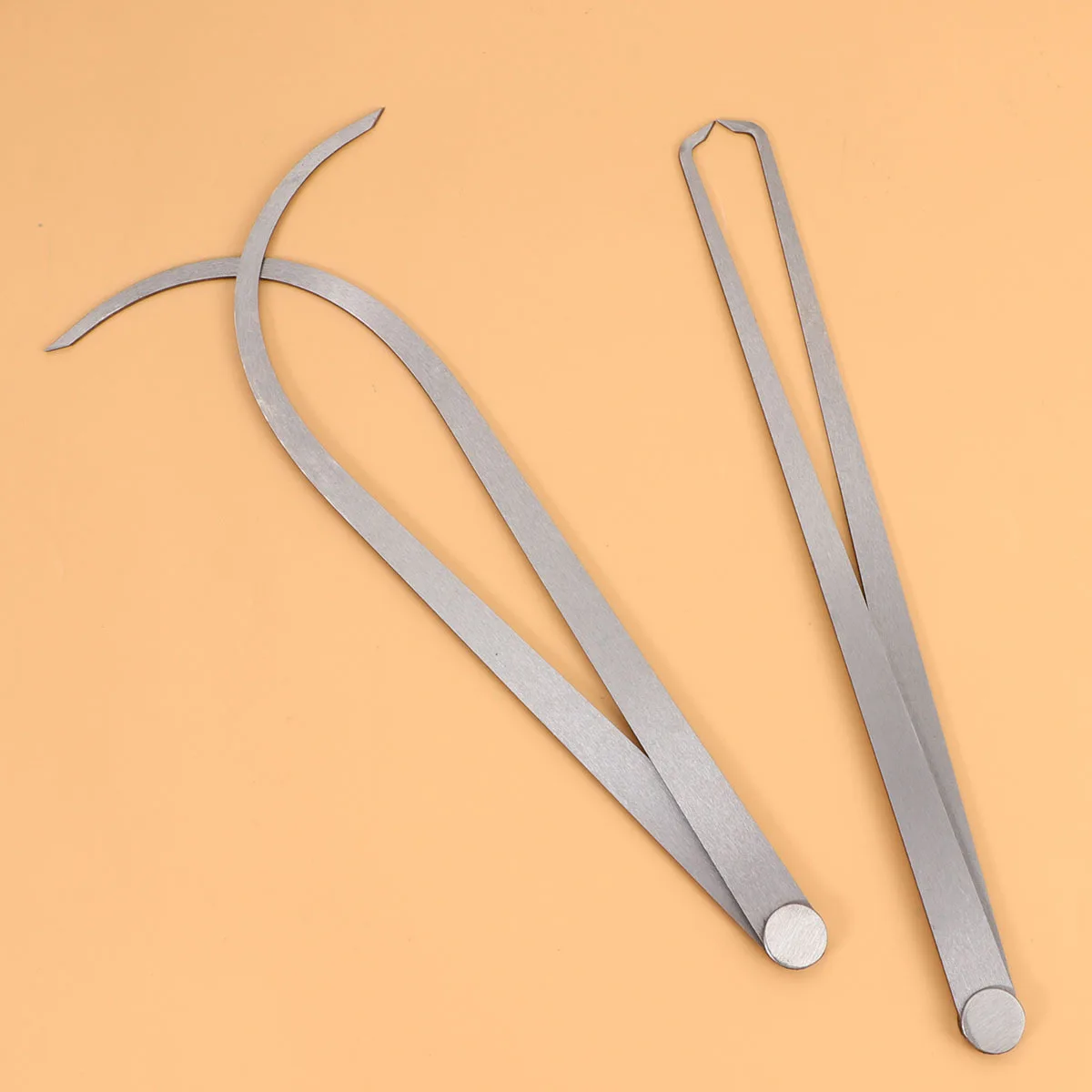 

2pcs 300Mm Inner Outer Caliper Set Measuring Tool For Diameter Stainless Steel Smooth Surface Simple Measuring
