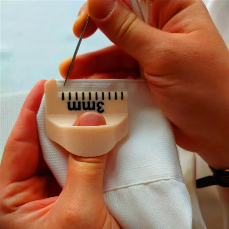 J1UL1N الخياطة إصبع حاكم 4 قطعة قياس الخياطة الصغيرة لتقوم بها بنفسك عدة خياطة لأدوات خياطة غرز متسقة