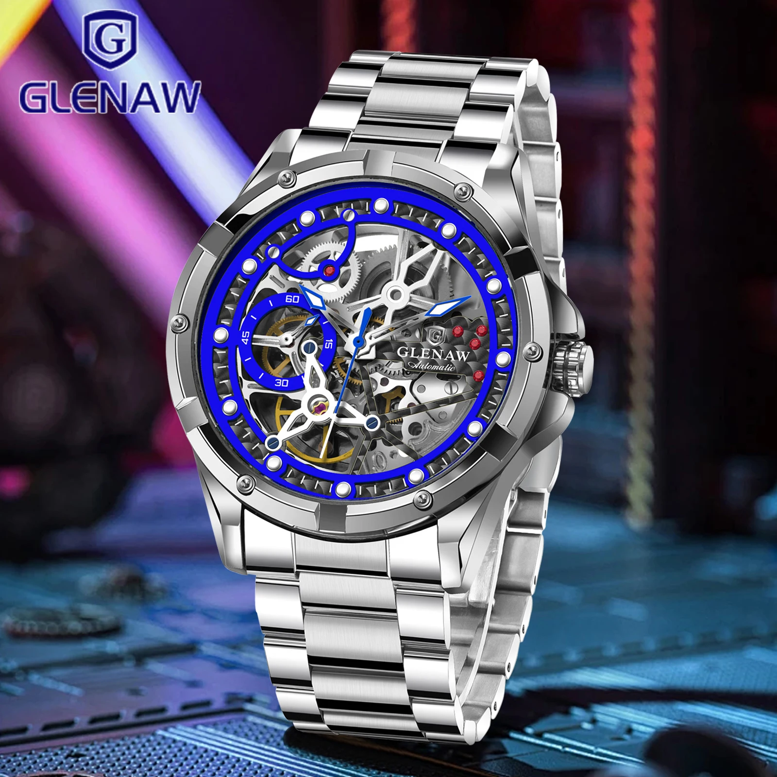 

Мужские механические часы GLENAW 2025: новый дизайн, циферблат «Костяная кость», ремешок из нержавеющей стали, ночная подсветка, водонепроницаемые, автоматические