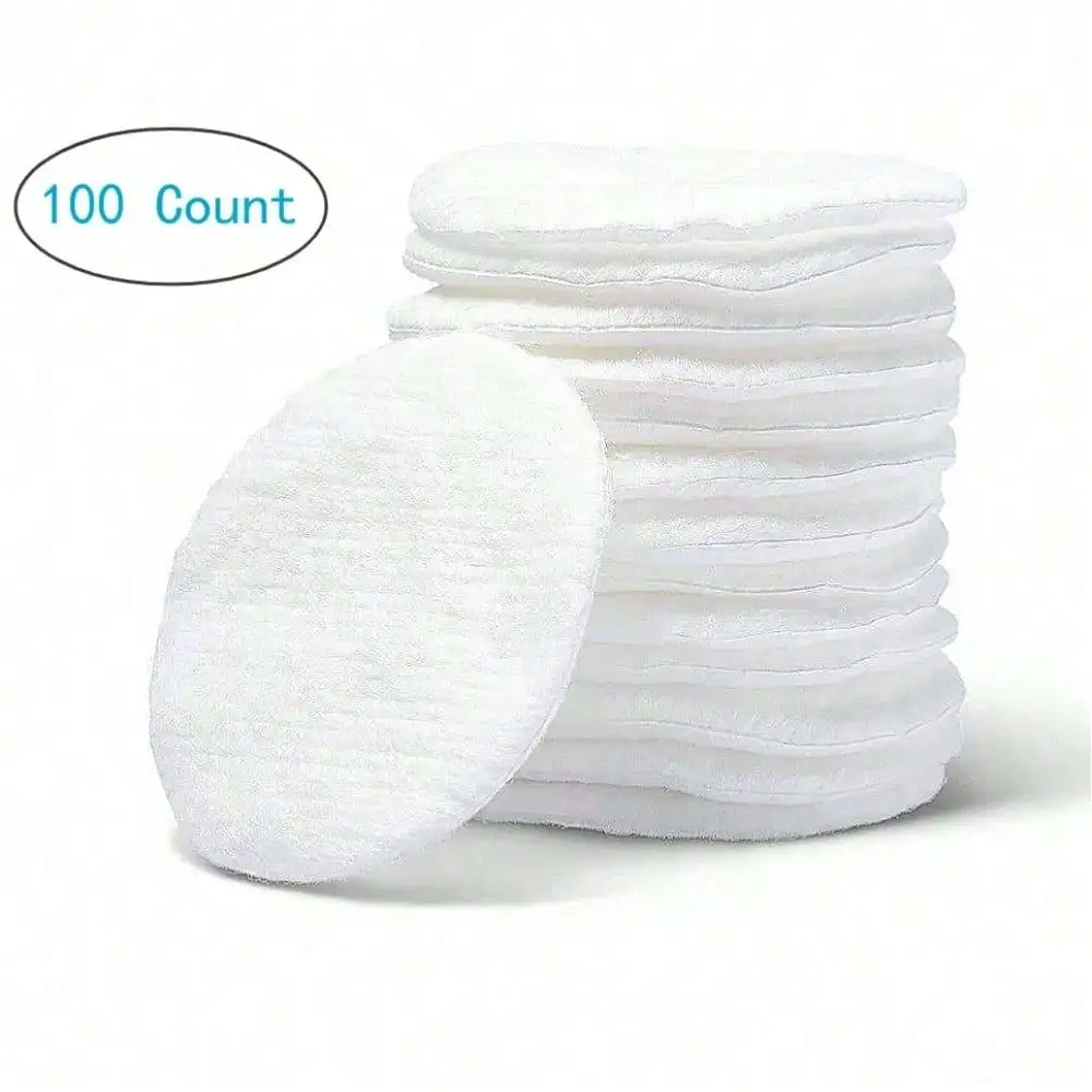 

100 Count Makeup Remover Pads 100% Pure Cotton Cotton Rounds, Thick & Soft For Face, & Gentle