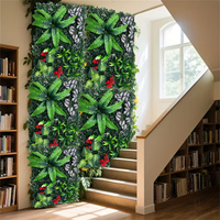 1pc Artificial Plant Wall for Outdoor Decoration Indoor Wall Plant Decoration Panel with Simulated Plants