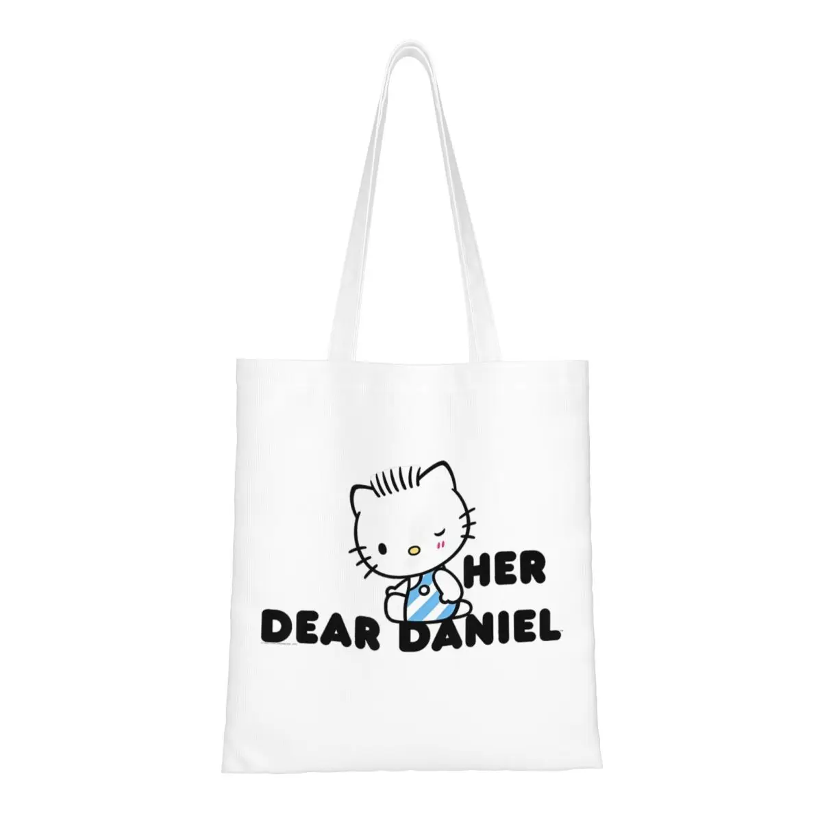 

Hello Kitty Tote Bags Women Handbag Foldable Student Cartoon Shoulder Bag Printed Shopping Bag