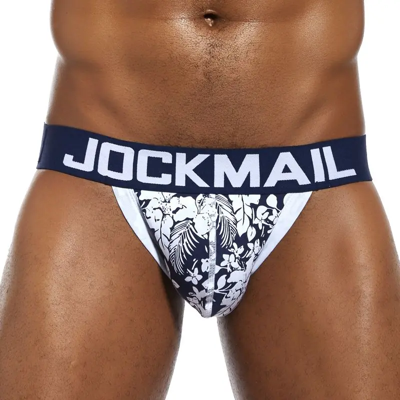

JOCKMAIL 2 шт./компл. Мужское нижнее белье: джокстрапы, стринги, хлопковые трусы с принтом, сексуальные мужские трусы-танга, дышащие