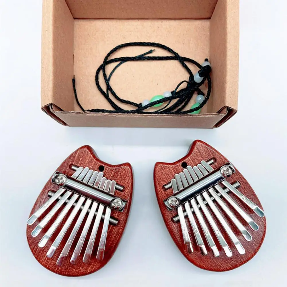 8 Key Thumb Piano Mini Kalimba Exquisite Finger Thumb Piano Marimba Musical Good Accessory Pendant Gift for Kids Adults