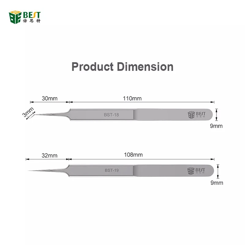 Imagem -04 - Ultra Precision Fingerprint Flying Fio Pinças Mobile Phone Motherboard Chip Repair Tool Bst18 Bst-19 Aço Inoxidável