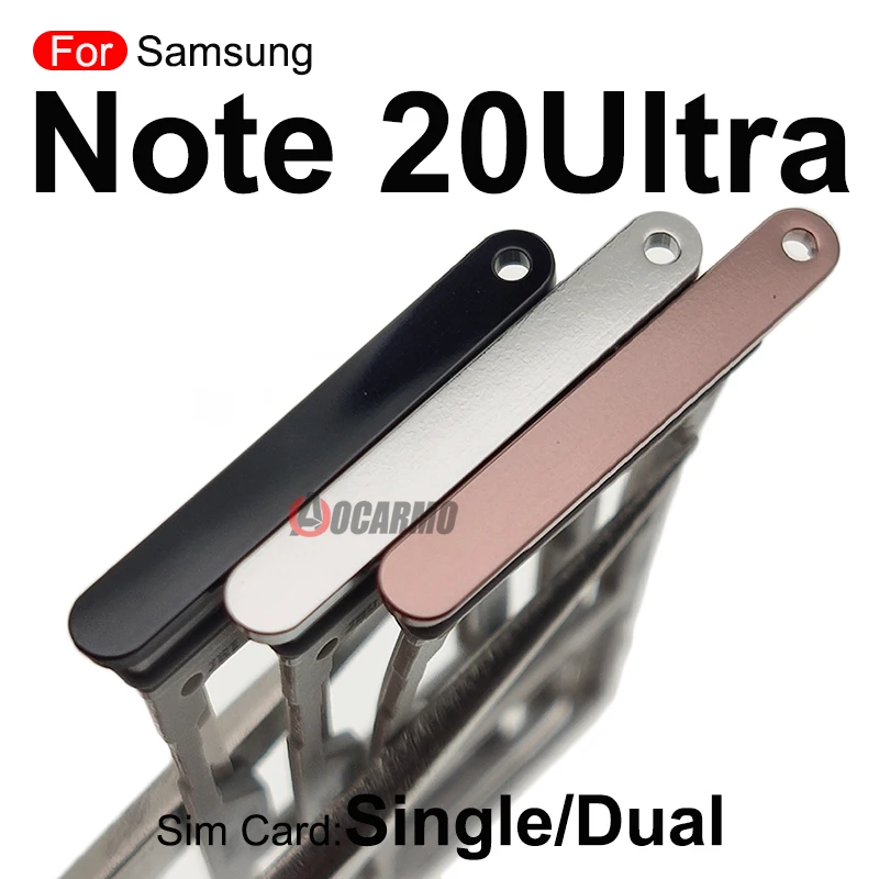 For Samsung Galaxy Note 20 Ultra 20u Dual Sim Tray MicroSD Slot Single SIM Card Replacement Part