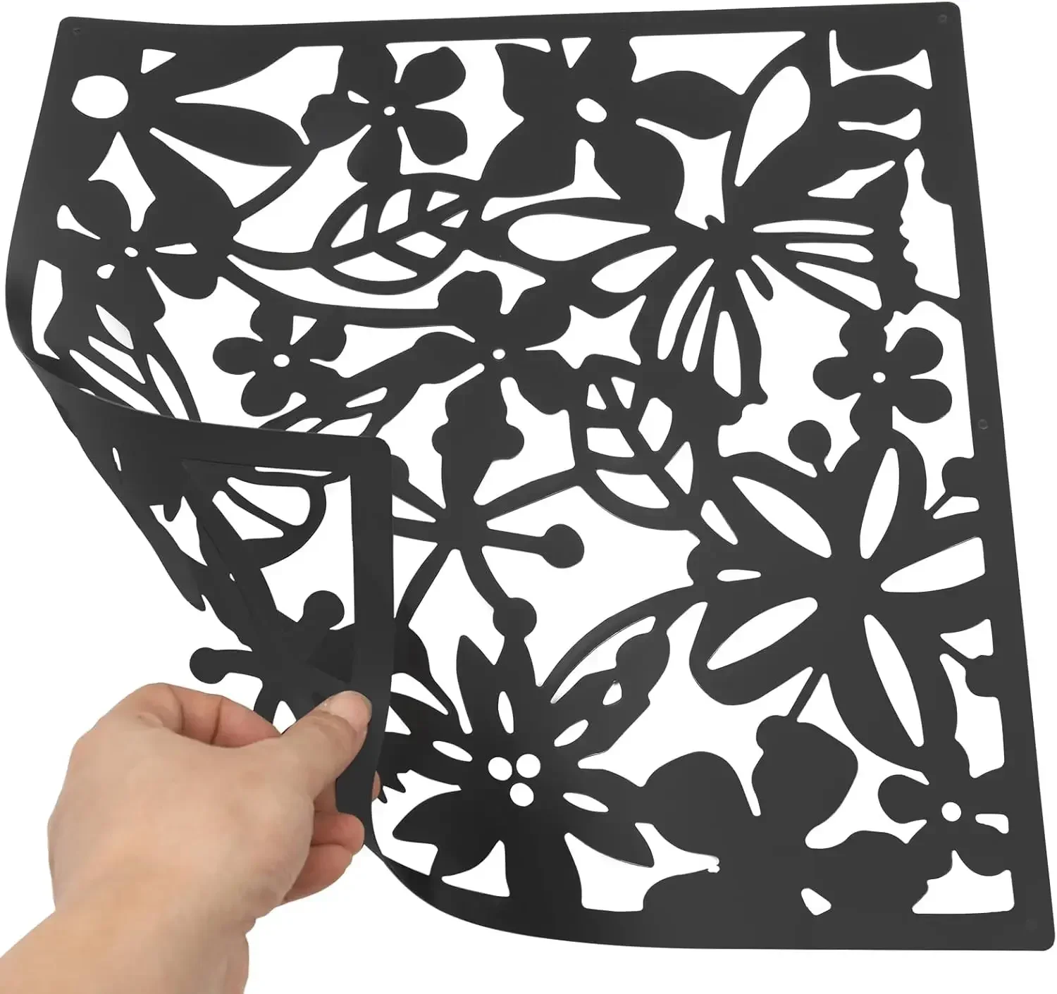 12 panneaux suspendus Paravent avec anneaux en fer, 40*40cm, pour la délimitation de pièce DIY, pour salon, salle à manger, chambre à coucher