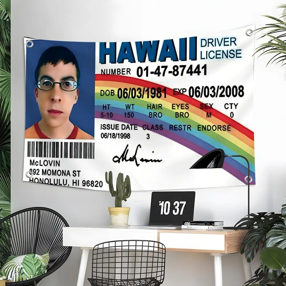 Funny M-McLovin Flags Custom Wall Hanging Background Art Banner For Bedroom Home Living Room Outdoor Decor