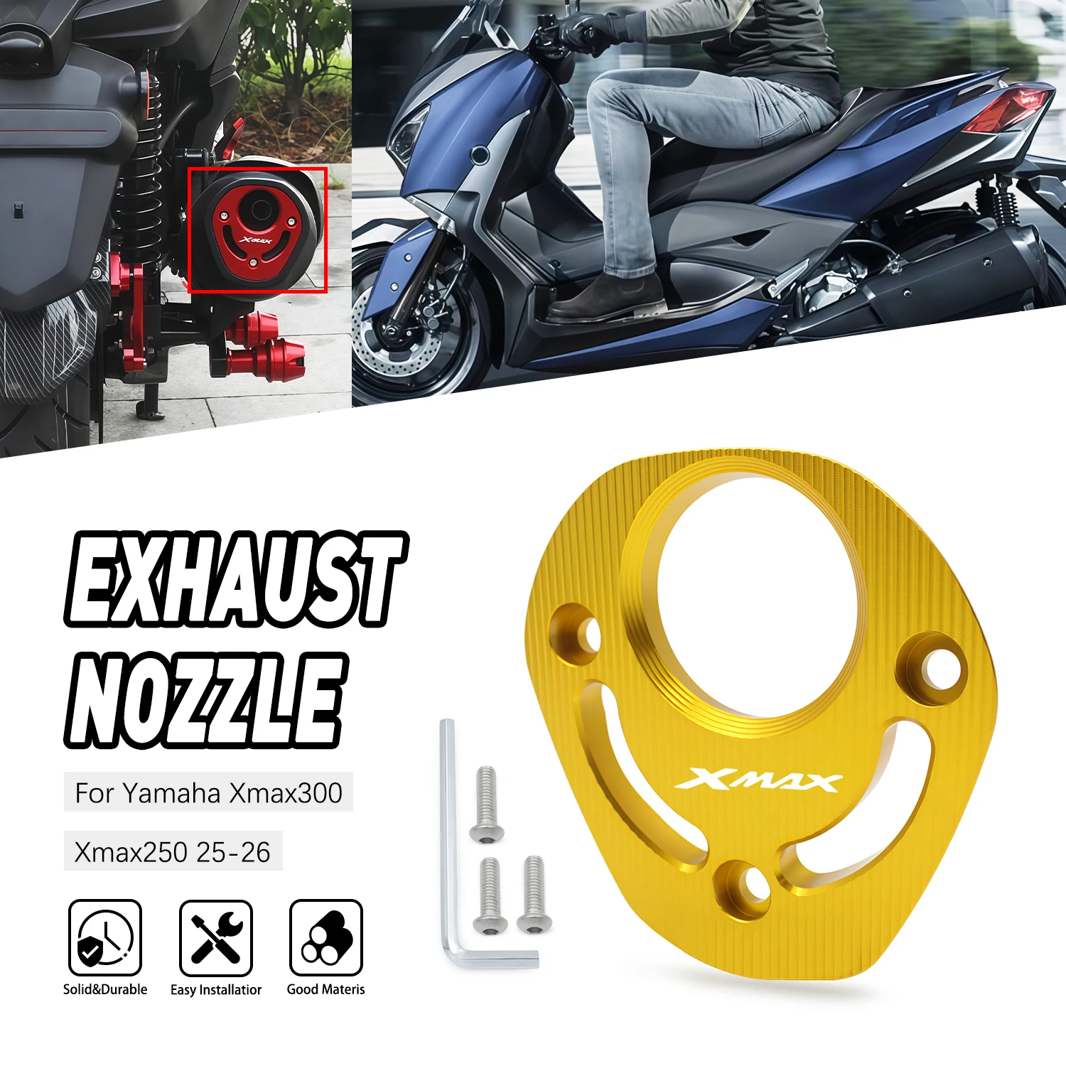 

For YAMAHA XMAX 300 XMAX300 X-MAX 300 2025 Motorcycle Exhaust Heat Dhield Protector Guard Decorative Cover CNC Aluminum