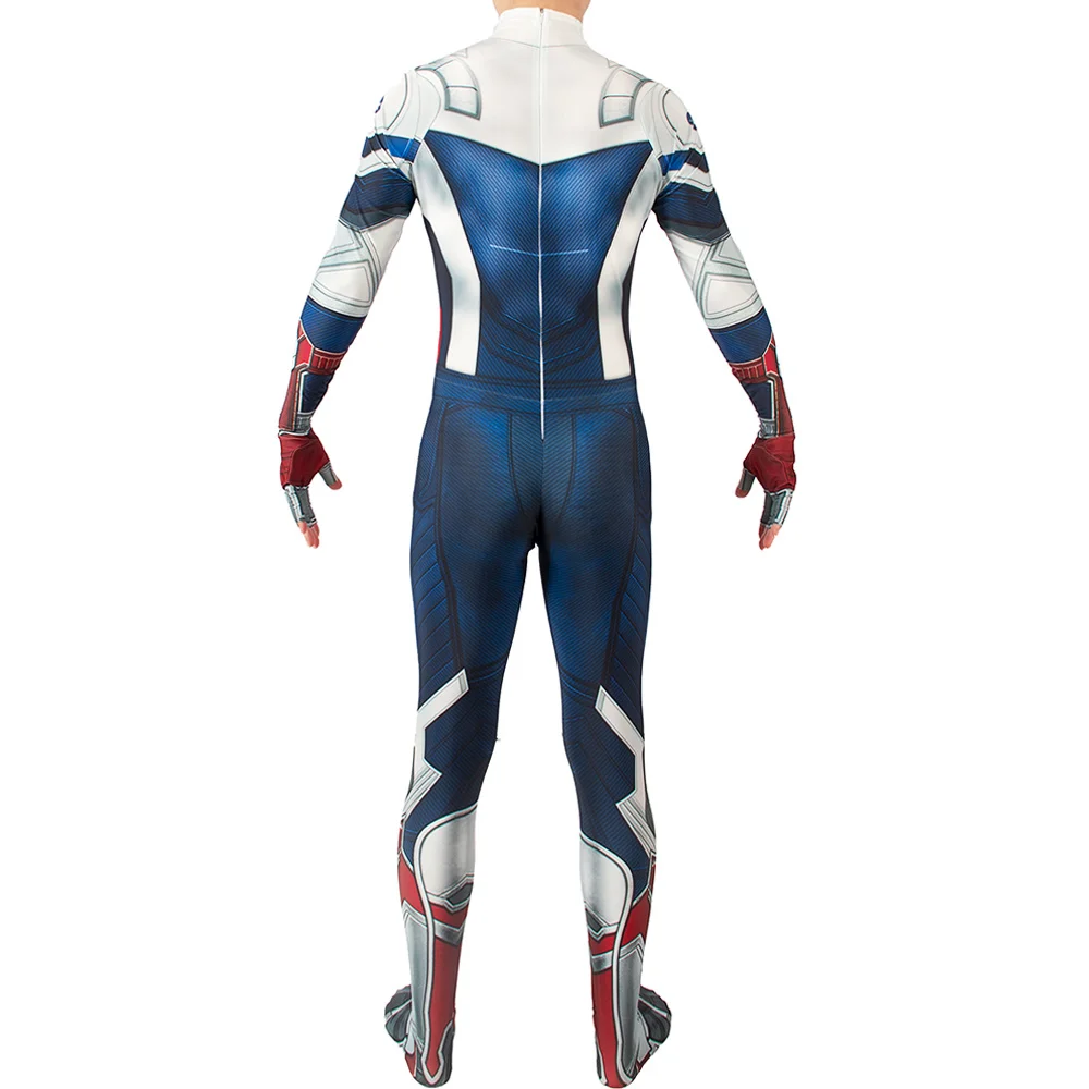 Super-herói o falcon e o soldado de inverno cosplay traje capitão américa zentai bodysuits elastano aranha traje de halloween