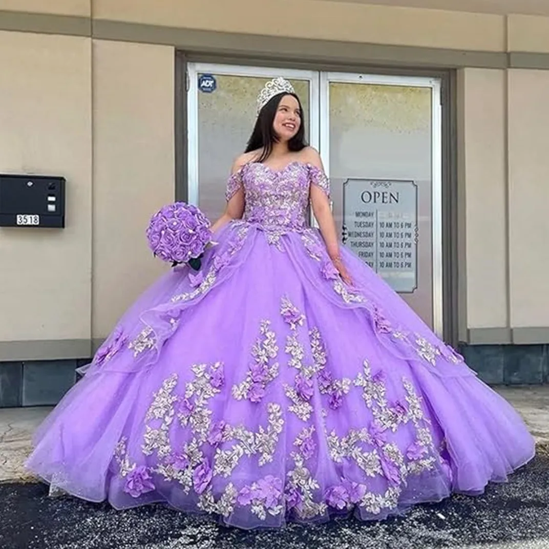

Платье принцессы с открытыми плечами gownсага, платье для Quinceanera, украшенное бисером, одежда для дня рождения, свадебная аппликация, выпускной
