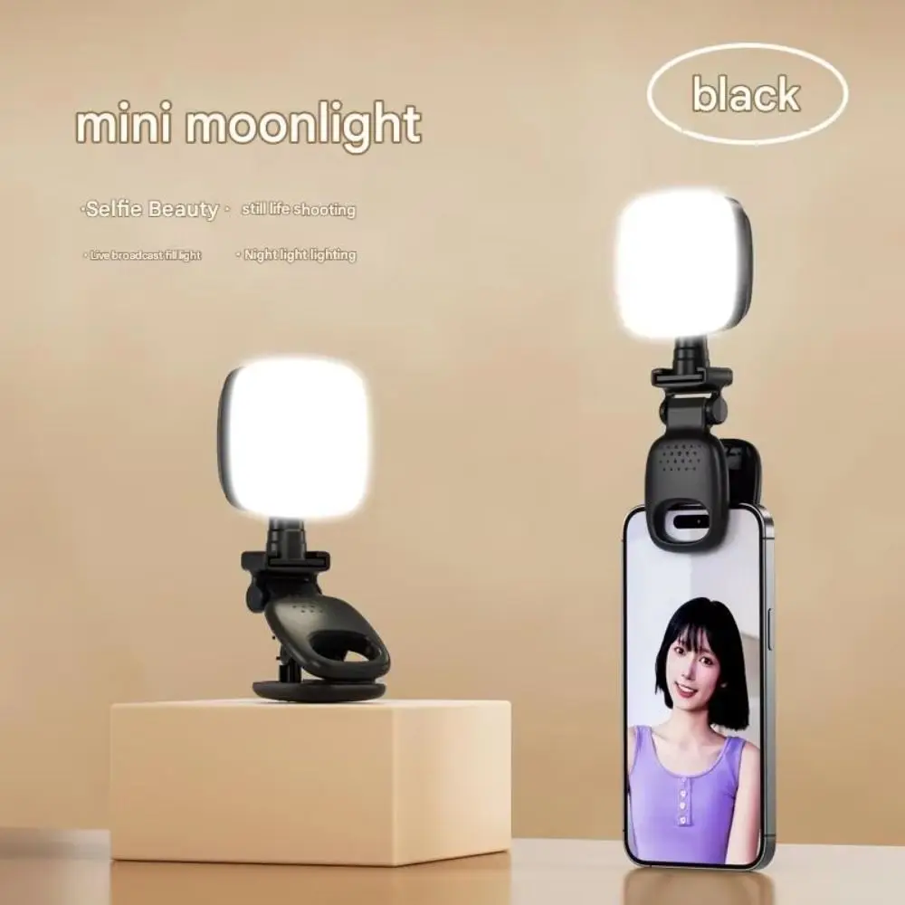 Clip on Portable LED Selfie Light 3 Color Light Removable Camera Fill Lamp Rotated Soft Light Mini LED Flashes Laptop