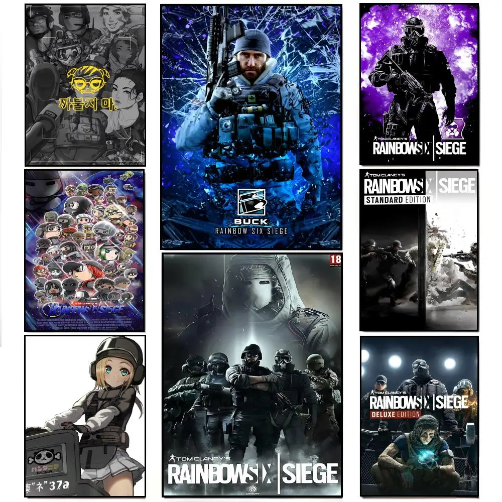 1PC R-R6-R-Rainbows-Six-x-Siege Poster Poster HD  Waterproof Wall Sticker Bar Living Room Decor Gift