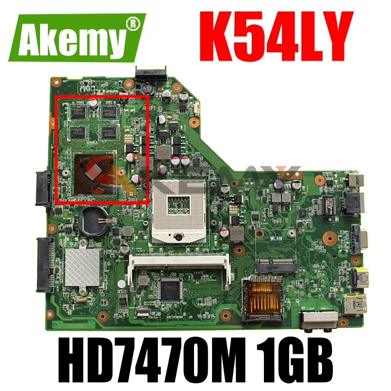 

Материнская плата K54LY HD7470M 1 ГБ REV2.1 для ноутбука ASUS K54H X54HR K54LY K54HR, материнская плата HM55 DDR3 PGA989 60-N9EMB1000-A14, протестирована