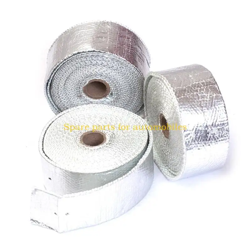 

H58F Roll Fiberglass Heat Motorcycle Exhaust Thermal Tape Pipe Heat Wrap Tape