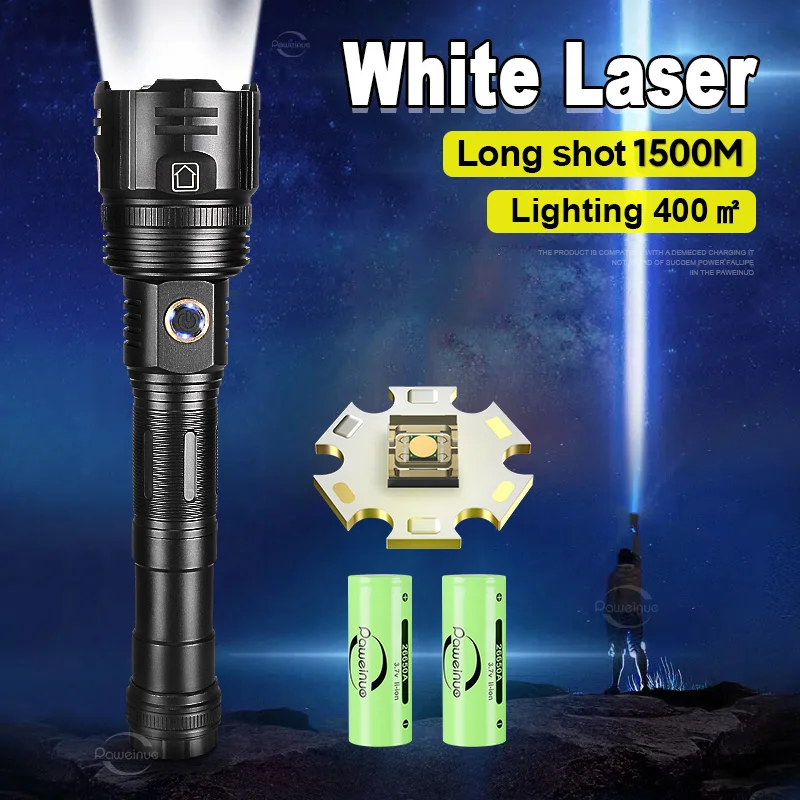 High Power LED Flashlight With Usb Charging Super Bright XHP360 Flashlight Rechargeable Torch Powerful Lantern Light 1500m