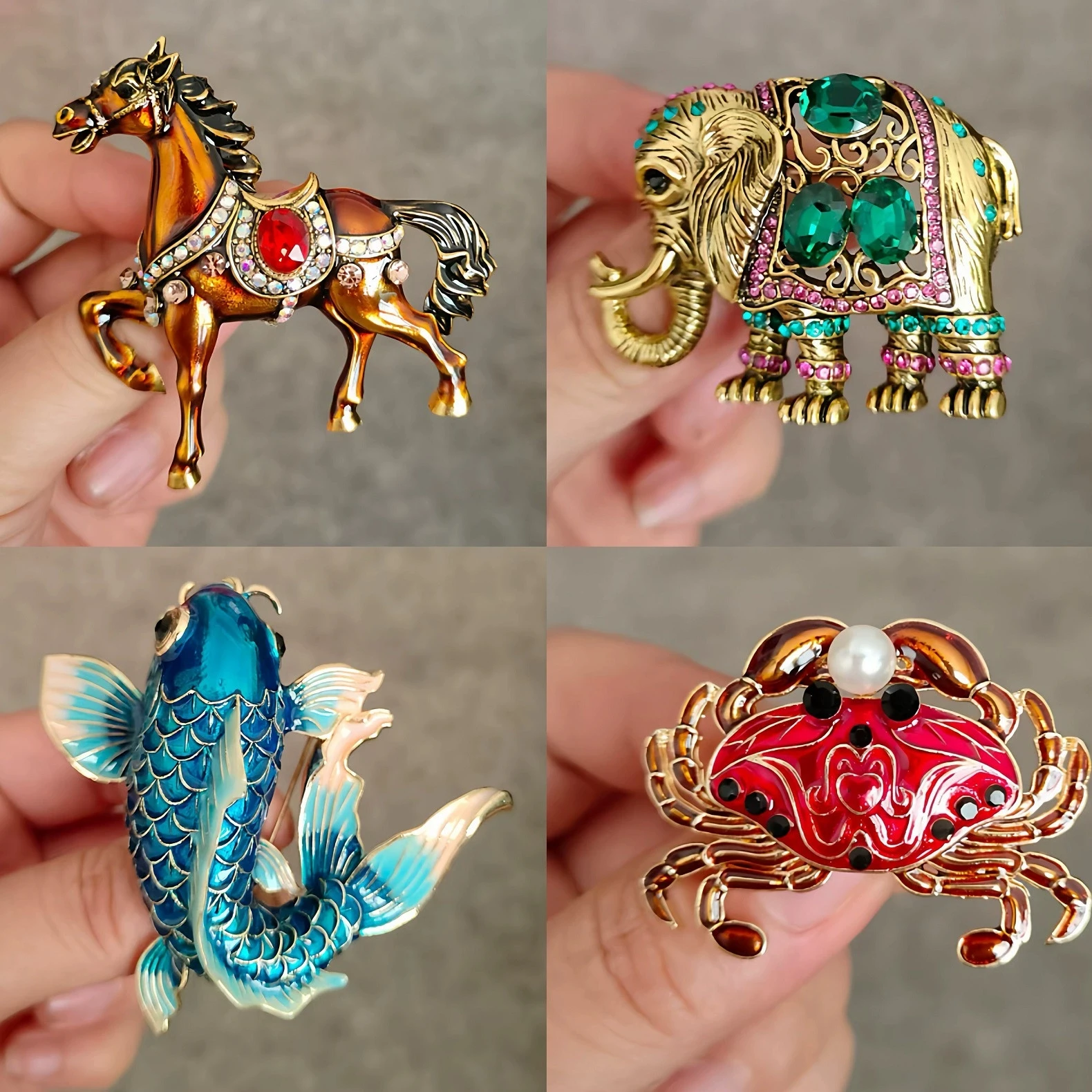 New high-end men's brooch with luxurious temperament, animal fashionable and versatile, suit coat accessories