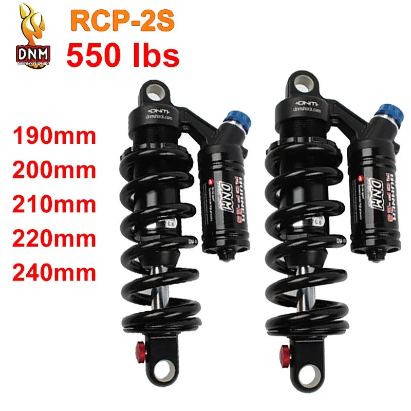 DNM RCP2S Shock Absorber Mountain Bike Rear Suspension Spring Shock Mtb Downhill DH Rear Shock 165/190/200/210/220/240mm 550lbs