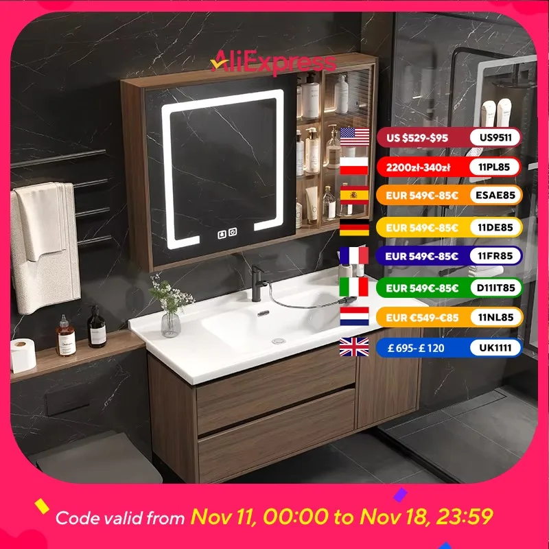 

Wall Mount Bathroom Cabinet Storage Drawers Large Lighting Bathroom Cabinet Accessories Wood Meuble Salle De Bain Furniture