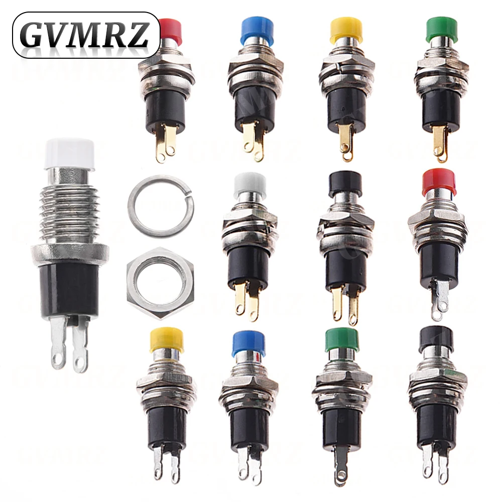 PBS-110 PBS05B 7MM Momentary Push Button Switch Press The Reset Switch Momentary ON OFF Push Button Micro Switch Normally Open