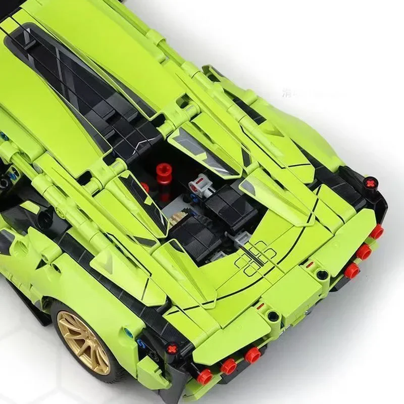 1280PCS Technical 1:14 Sian Lambo Super Sports Car Building Blocks MOC City Speed Vehicle Assemble Bricks Toys For Kids Boys