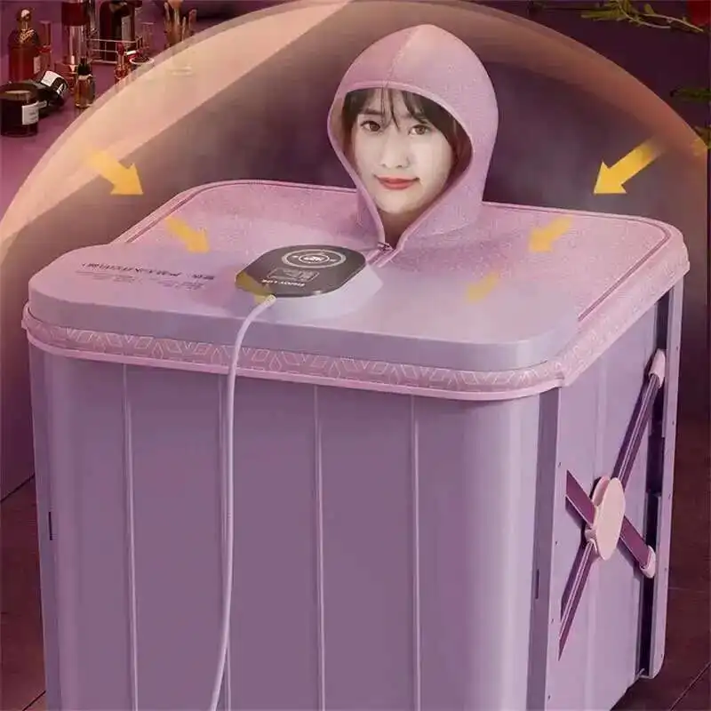 

Folding Bath Bucket Adult Automatic Heating Household Full Body Sweat Steam Bath Barrel Constant Temperature Thickening Bathtub