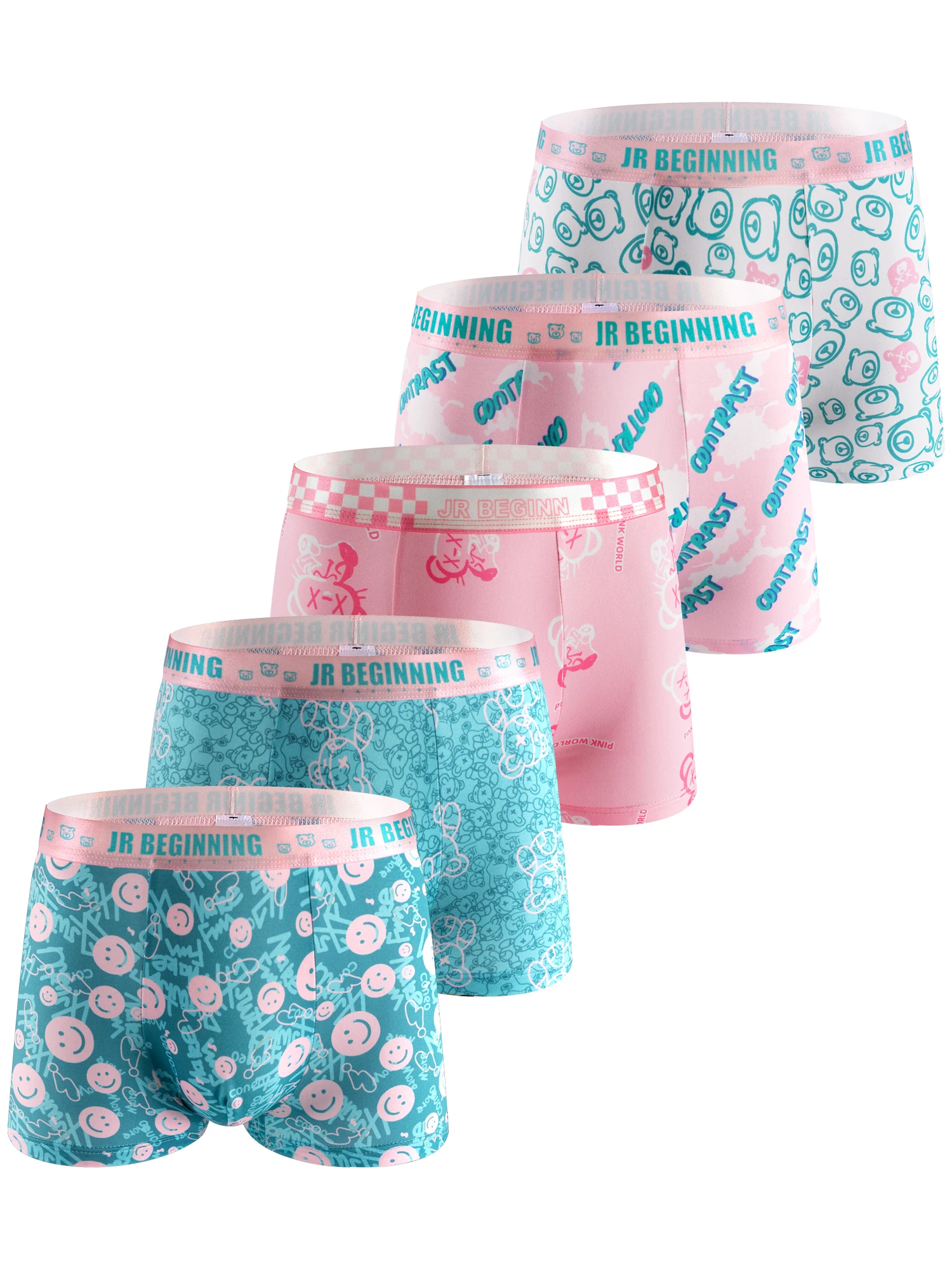 

5pcs high-end popular flat angle underwear thin men's style