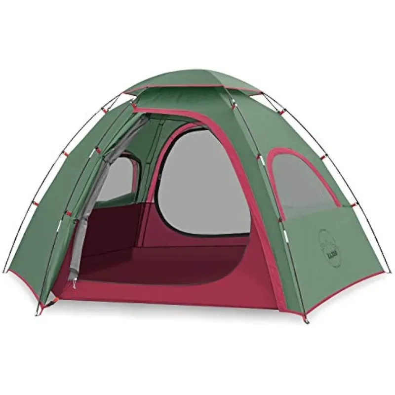 

KAZOO Outdoor Camping Tent 2/4 Person Waterproof Camping Tents Easy Setup Two/Four Man Tent Sun Shade 2/3/4 People