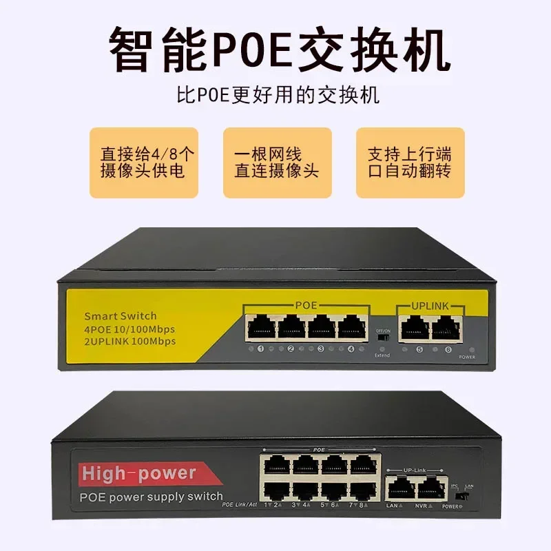 

The product can be customized. 4-way 8-way poe power supply switch