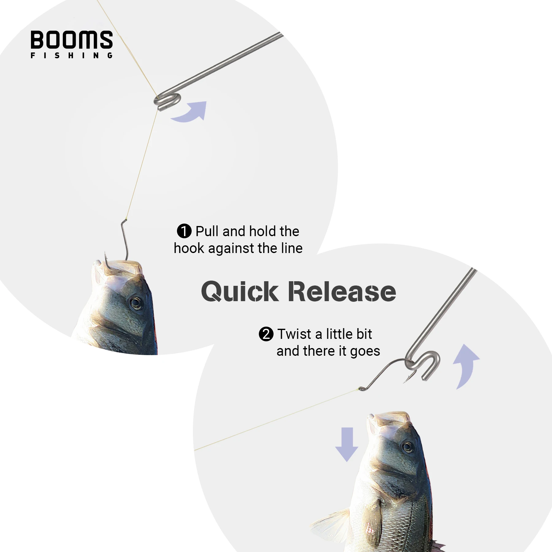 easy release fish hook Booms Fishing R08 Fish Hook Remover Tool Dehooker Pull Stye Hooks Remove  Stainless Steel Fishing Tackle Tools Accessories