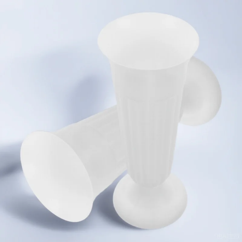 

2Pcs Cemetery Vase Plastic Memorial Flower Pot Durable Grave Decoration Holder Outdoor Flower Container Roman Style Flowerpot