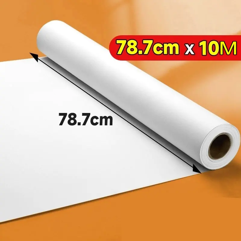 

Рулон бумаги для рисования, 180 г, белая бумага длиной 10 м, акварельная бумага, ширина 78,7 см, гладкая матовая бумага для рисования, товары для рукоделия