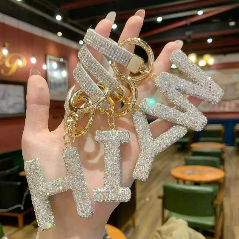 Stilvoller Schlüsselanhänger mit glitzernden Strasssteinen für Schlüssel, Taschen, Autoschlüssel, Damengeschenk, Dekoration – Detail 2