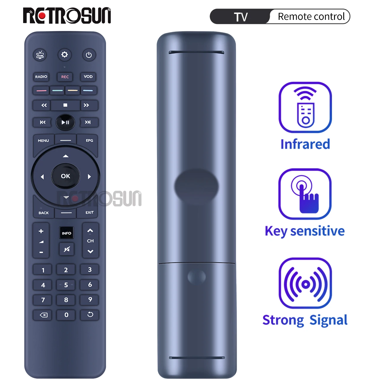 

New Remote control for Tech4home Lda TV T4HS1934/45K KHAMSIN NET TV. PLUS