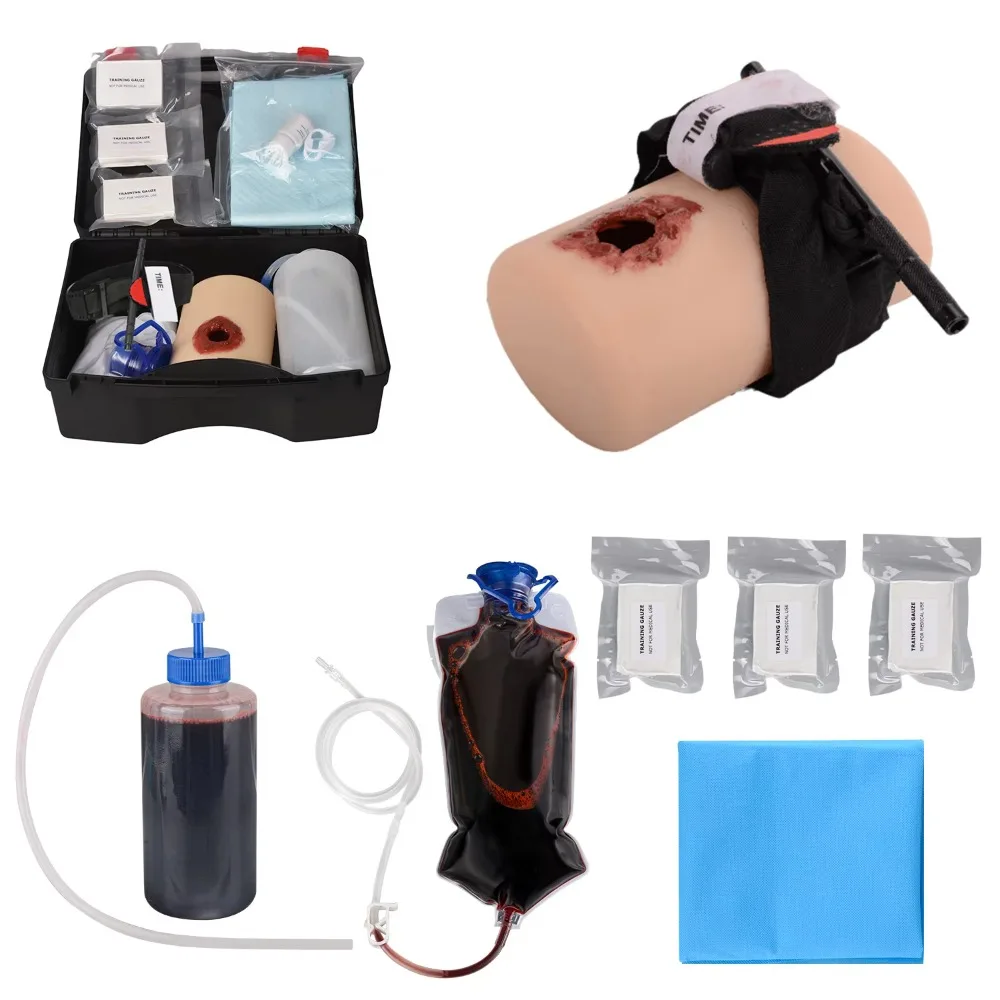 Silicone Injury Simulation Trainer Tourniquet Hemostasis Model for Medical Courses Medical Courses, Medical Teaching Training