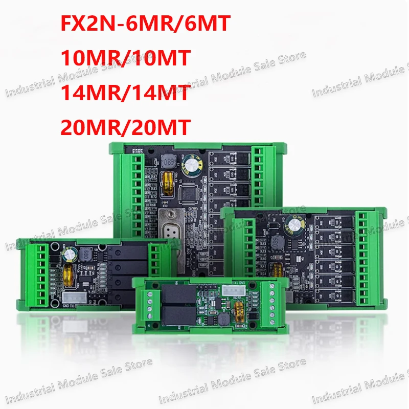 FX2N-6MR/10MR/14MR/20MR 6MT/10MT/14MT/20MT PLC Board With Shell High-speed Count Analog 2AD 0-10V DC24V Relay Transistor Output