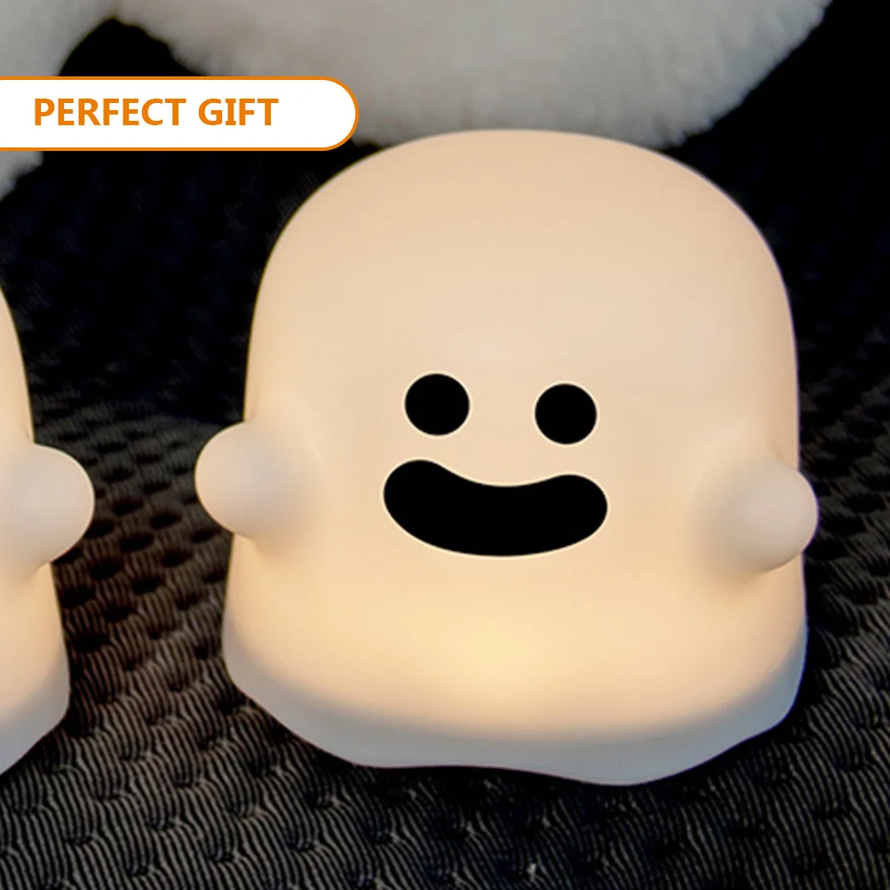 شبح على شكل شبح ليلة ضوء المصباح الكرتون رائعتين الجدول مصباح USB السرير ضوء لغرفة النوم ديكور هدية عيد الهالوين #4