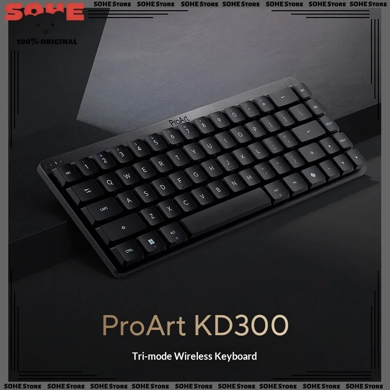 

Новая беспроводная клавиатура ASUS ProArt KD300 Tri-Mode RX LP с оптическими переключателями, низкопрофильная, 65% раскладка