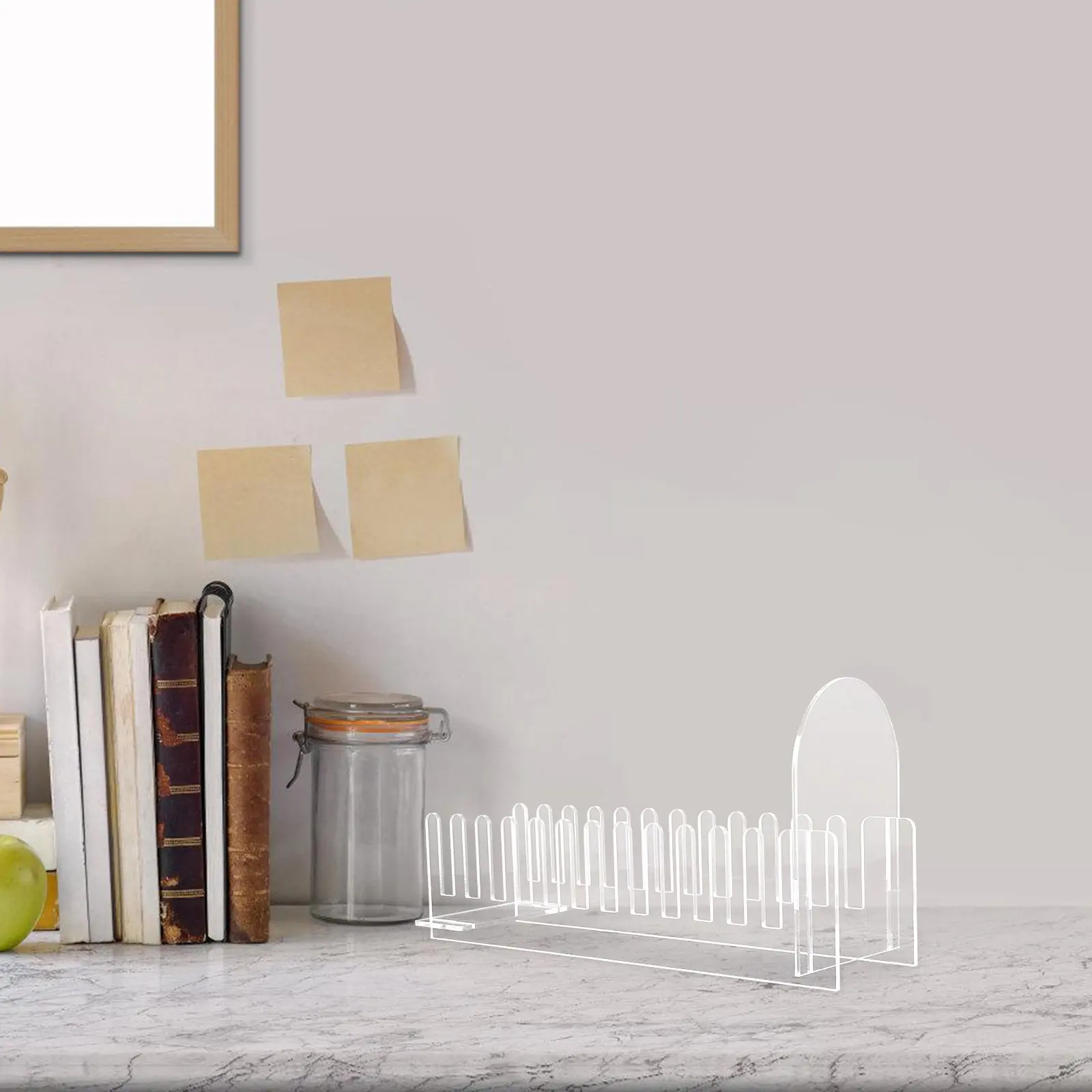 2Pcs Clear Acrylic Card Organizer 12 Slot Display Stand for Greeting Postcards Photos Invitations Retail Counter