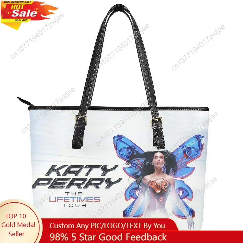 

Katy Perry Singer Custom Handbag Womens Mens Personalized Tote Bag Shoulder Bag Business Leather Purse Travel Bag Gift