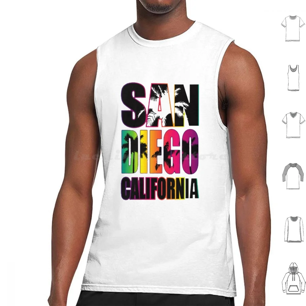 California T-Shirtsan Diego Beach California Tank Tops Vest Sleeveless California Vestsan Diego Beach