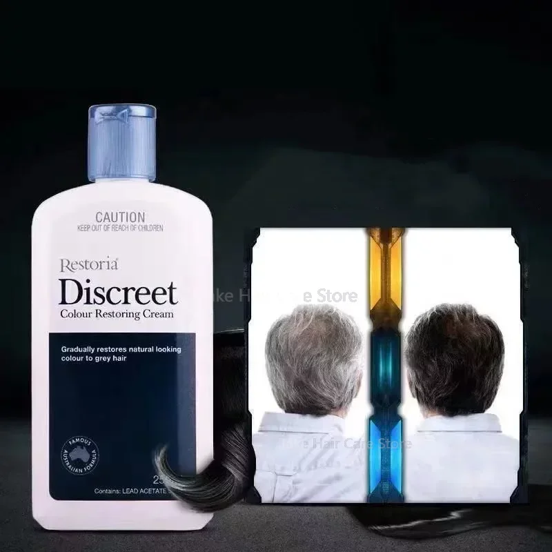 남성 및 여성용 오리지널 Restoria 은밀한 색상 복원 크림 로션 헤어 케어, 회색 머리 감소, 250ml, 1 개