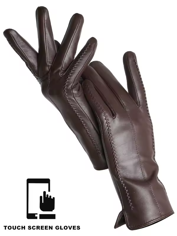 Women's sheepskin gloves winter warm plus velvet short thin touch screen driving color women's leather gloves good quality -2226 - Image 7