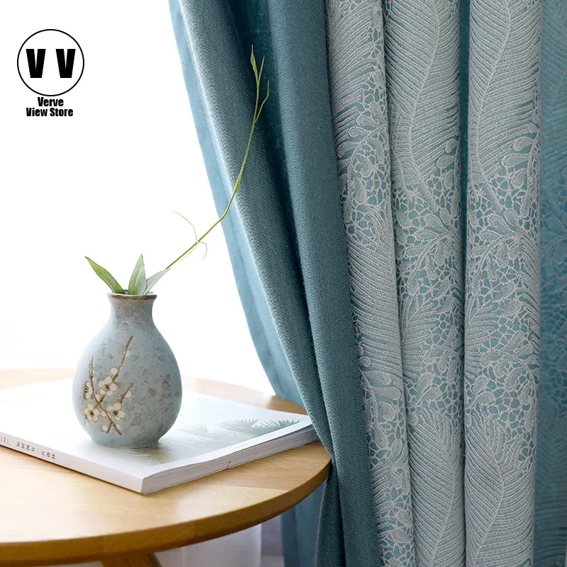 

Stitching Jacquard Curtains For Living Room Bedroom Shading Finished Curtains Bedroom Window Curtains Blackout