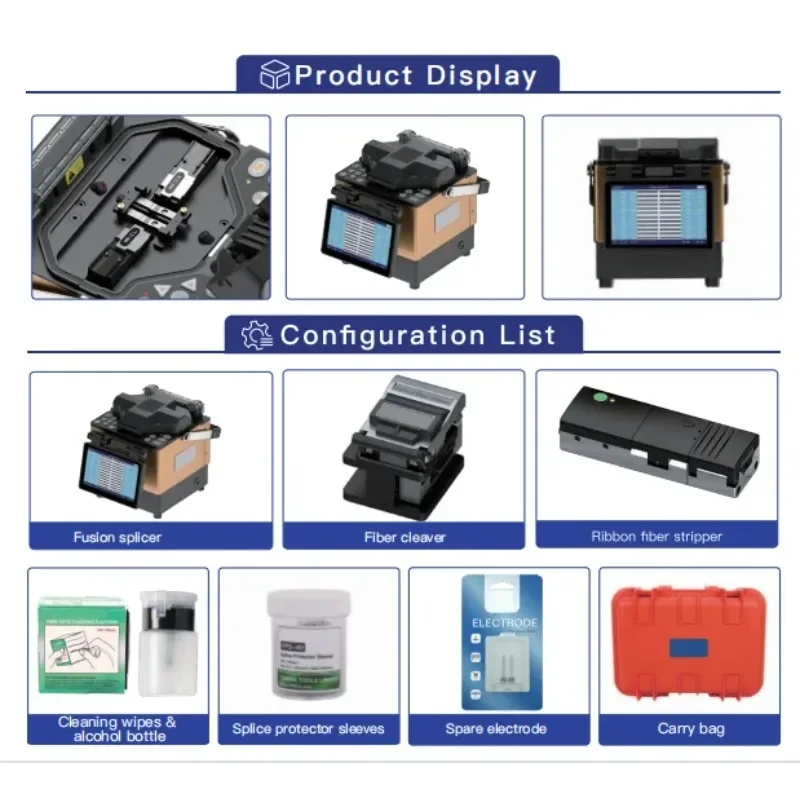 Optical Fusion Splicer with Ribbon, Automatic Welding Machine, 18s, 25s Heating, KL400