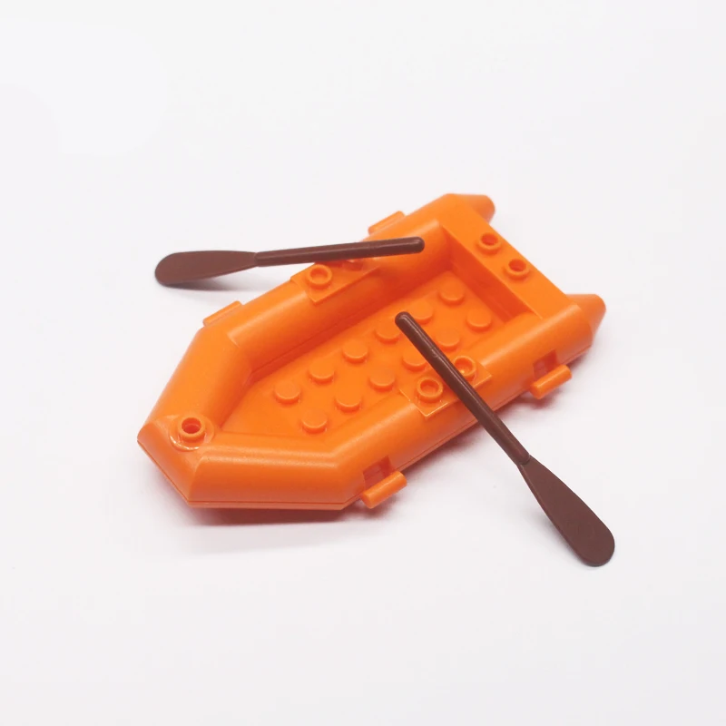 Bausteinboot mit kleinen Partikeln, Gummiboot, Kanu, Angriffsboot, Schnellboot, Hovercraft, Simulationsmodell Kinderspielzeug