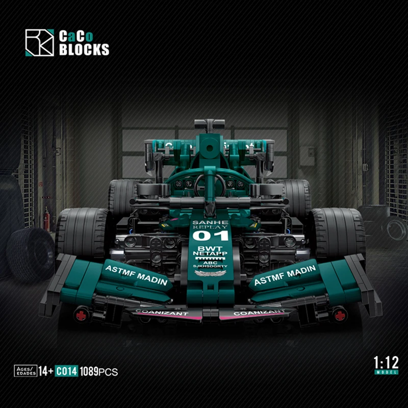 1248PCS Technical F1 Formula Racing Car Building Blocks Expert Super Speed Vehicle Assemble Bricks Toys Gifts For Adult