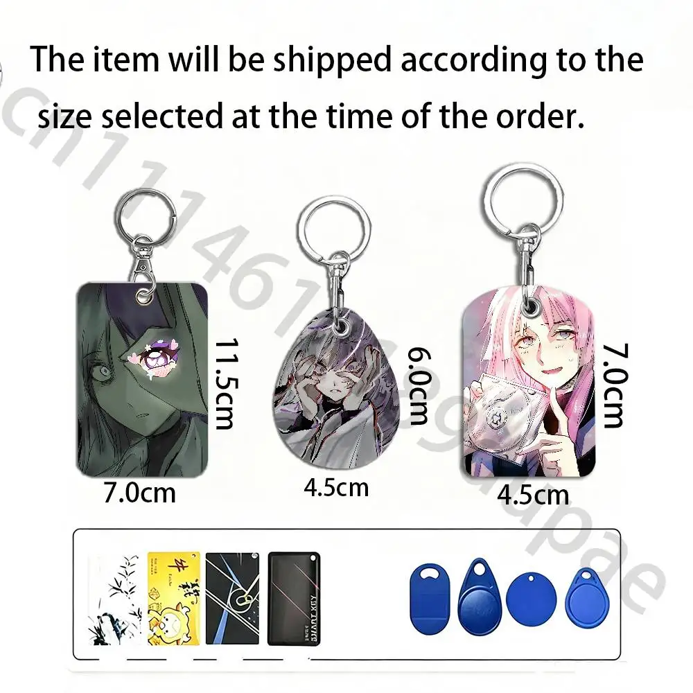 S-Sigma Protective Printed Leather Card Case Metal Keychain Accessory