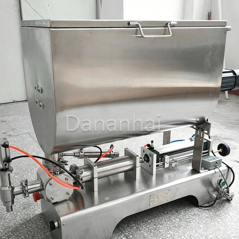 Máquina de llenado de pasta de alta calidad con tolva horizontal en forma de U de un solo cabezal para salsa de cacahuete, chocolate y miel