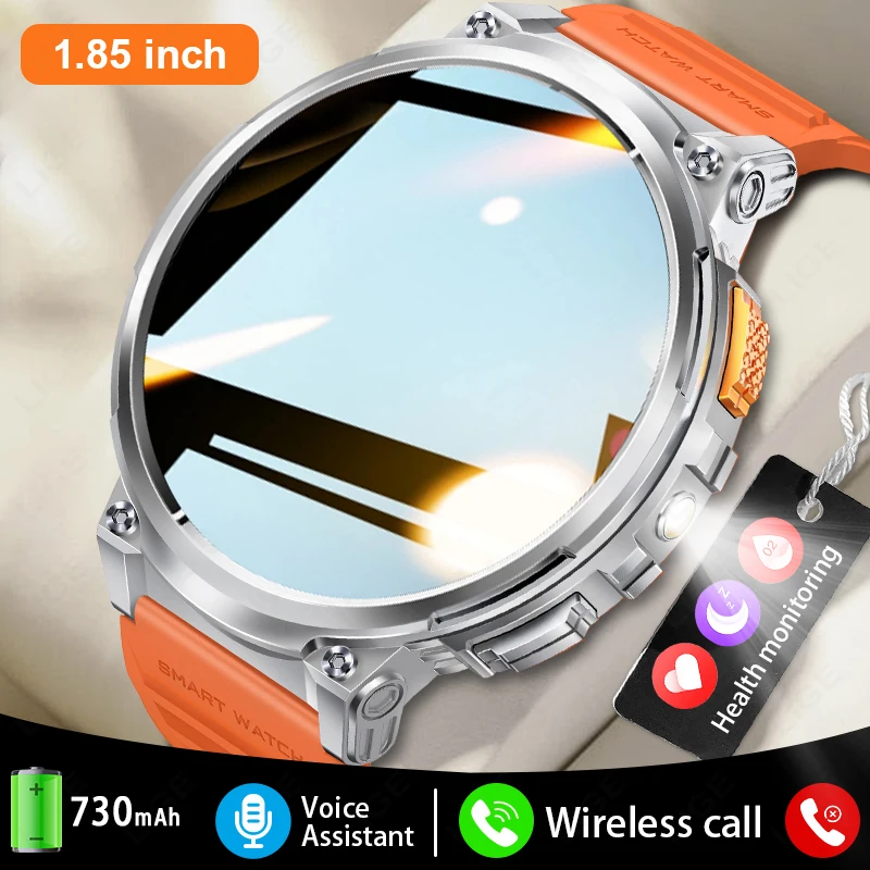 

LIGE LED Flashlight Smart Watch Men Outdoor Digital Watches 730mAh Large Battery Man Bracelet Waterproof Fitness Male Smartwatch